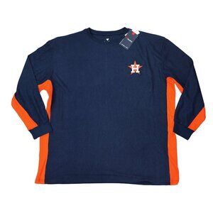 Houston Astros XXL MLB Waffle Knit Long Sleeve Crew Neck Logo Men's T-Shirt NWT